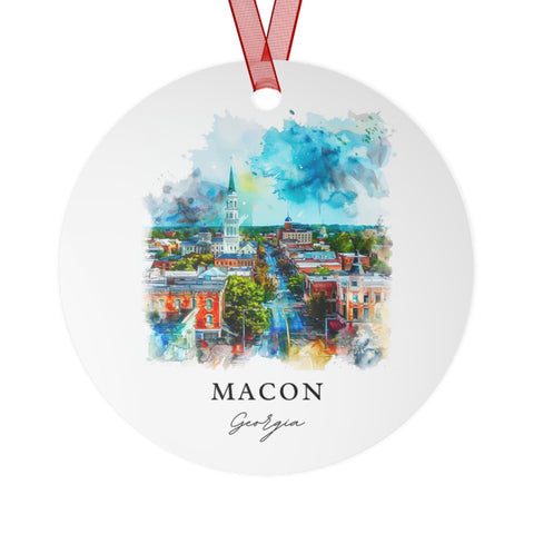 Macon Georgia Ornament: Unique Macon GA Souvenir, Macon Georgia Xmas Decor, and Authentic Macon GA Gift (1pc, 3pcs, 5pcs, 10pcs)