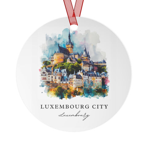 Luxembourg Ornament: Unique Luxembourg Souvenir, Luxembourg City Xmas Decor, and Authentic Luxembourg Gift (1pc, 3pcs, 5pcs, 10pcs)