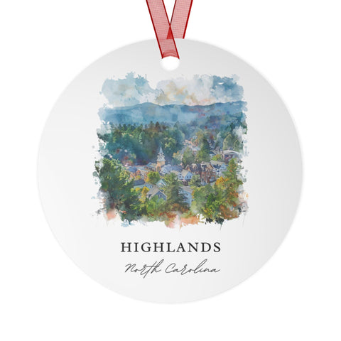 Highlands NC Ornament: Unique Highlands Souvenir, Highlands NC Xmas Decor, and Authentic North Carolina Gift (1pc, 3pcs, 5pcs, 10pcs)