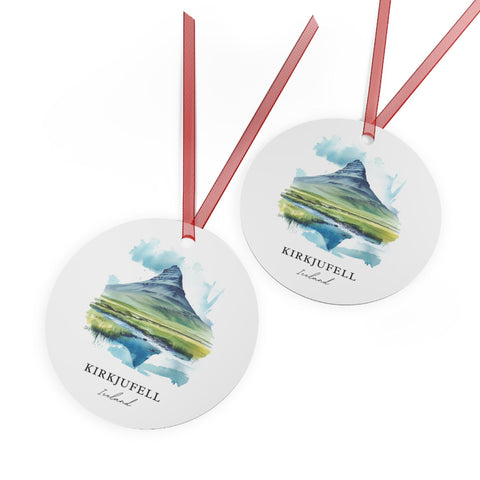 Kirkjufell Iceland Ornament: Unique Kirkjufell Souvenir, Kirkjufell Xmas Decor, and Authentic Kirkjufell Gift (1pc, 3pcs, 5pcs, 10pcs)