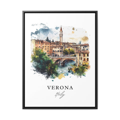 Verona Wall Art, Verona Italy Print, Verona Watercolor Art, Veneto Region Gift, Travel Print, Travel Poster, Housewarming Gift