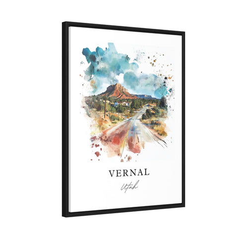 Vernal Utah Wall Art, Vernal Print, Vernal UT Watercolor Art, Northeast Utah Gift, Travel Print, Travel Poster, Housewarming Gift