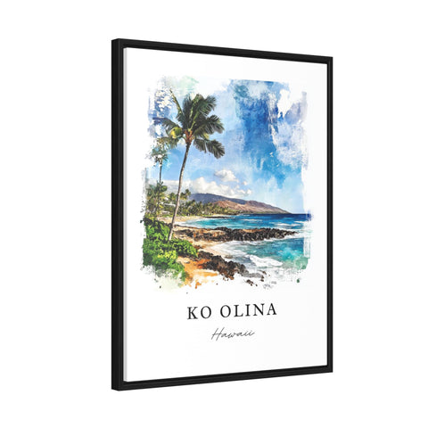 Ko Olina HI Wall Art, Ko Olina Print, Kapolei Hawaii Watercolor Art, Ko Olina Gift, Travel Print, Travel Poster, Housewarming Gift