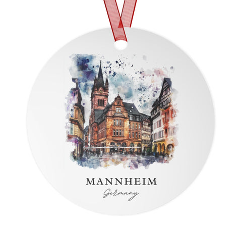 Mannheim Germany Ornament: Unique Mannheim Souvenir, Mannheim Xmas Decor, and Authentic Mannheim Gift (1pc, 3pcs, 5pcs, 10pcs)