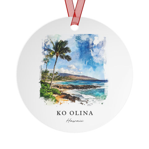 Ko Olina HI Ornament: Unique Kapolei Souvenir, Ko Olina Xmas Decor, and Authentic Ko Olina Gift (1pc, 3pcs, 5pcs, 10pcs)