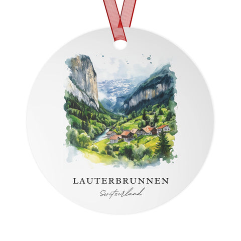 Lauterbrunnen Ornament: Unique Lauterbrunnen Souvenir, Switzerland Xmas Decor, and Authentic Lauterbrunnen Gift (1pc, 3pcs, 5pcs, 10pcs)