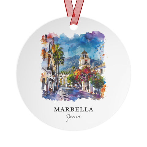 Marbella Spain Ornament: Unique Souvenir, Marbella Xmas Decor, and Authentic Marbella Spain Gift (1pc, 3pcs, 5pcs, 10pcs)