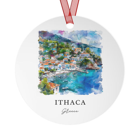 Ithaca Greece Ornament: Unique Ithaca Souvenir, Ithaca Xmas Decor, and Authentic Kefalonia Greece Gift (1pc, 3pcs, 5pcs, 10pcs)