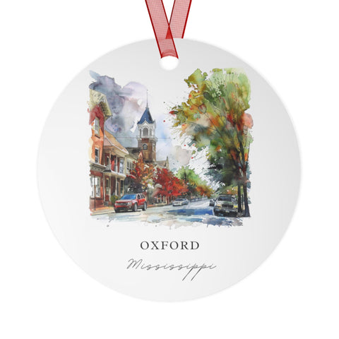 Oxford MS Ornament: Unique Oxford Mississippi Souvenir, Oxford MS Xmas Decor, and Authentic Lafayette County Gift (1pc, 3pcs, 5pcs, 10pcs)