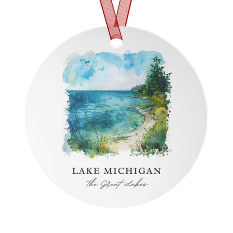 Lake Michigan Ornament: Unique Great Lakes Souvenir, Lake Michigan Xmas Decor, and Authentic Lake Michigan Gift (1pc, 3pcs, 5pcs, 10pcs)