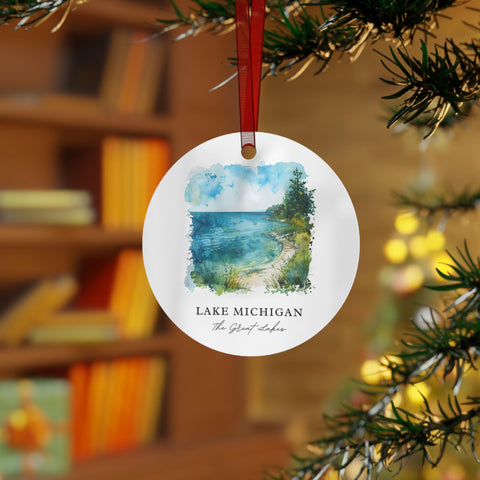 Lake Michigan Ornament: Unique Great Lakes Souvenir, Lake Michigan Xmas Decor, and Authentic Lake Michigan Gift (1pc, 3pcs, 5pcs, 10pcs)