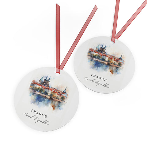 Prague Ornament: Unique Prague Souvenir, Czech Republic Xmas Decor, and Authentic Prague Czechia Gift (1pc, 3pcs, 5pcs, 10pcs)