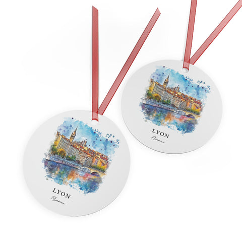 Lyon France Ornament: Unique Lyon Souvenir, Lyon FR Xmas Decor, and Authentic Lyon France Gift (1pc, 3pcs, 5pcs, 10pcs)