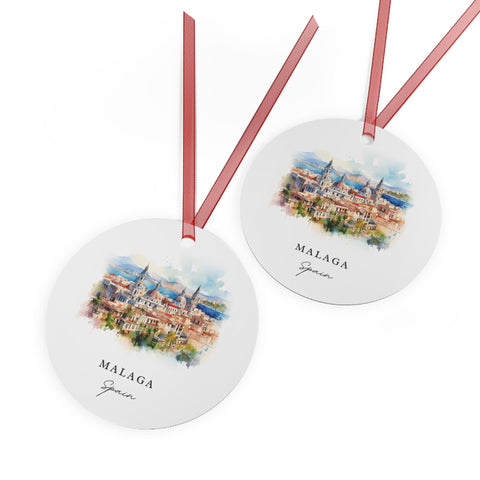 Malaga Spain Ornament: Unique Malaga Souvenir, Malaga Xmas Decor, and Authentic Malaga Espana Gift (1pc, 3pcs, 5pcs, 10pcs)