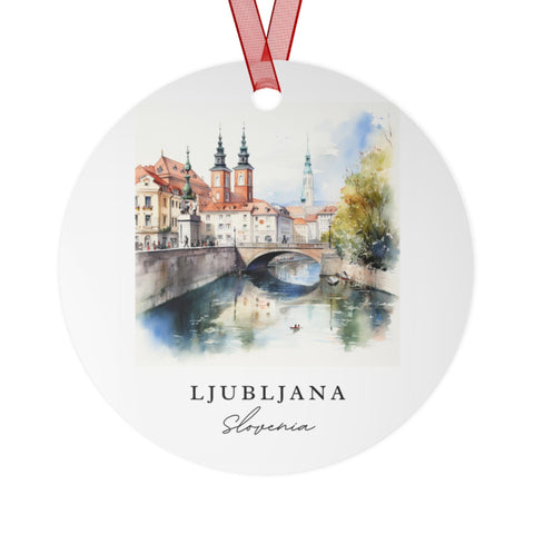 Ljubljana Slovenia Ornament: Unique Ljubljana Souvenir, Ljubljana Xmas Decor, and Authentic Ljubljana Gift (1pc, 3pcs, 5pcs, 10pcs)