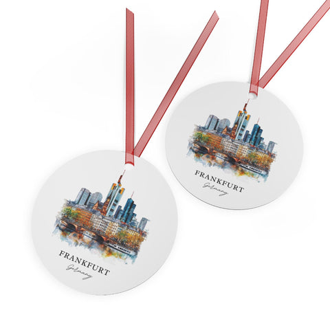 Frankfurt Germany Ornament: Unique Frankfurt Souvenir, Frankfurt Xmas Decor, and Authentic Frankfurt Gift (1pc, 3pcs, 5pcs, 10pcs)