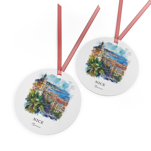 Nice France Ornament: Unique French Riviera Souvenir, Nice FR Xmas Decor, and Authentic South of France Gift