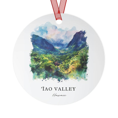 Iao Valley HI Ornament: Unique Iao Valley Souvenir, Wailuku Xmas Decor, and Authentic Maui Gift