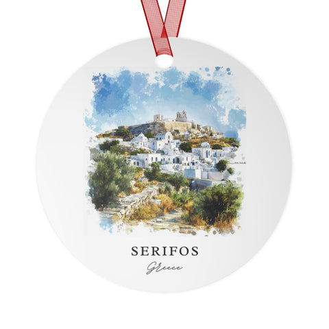 Serifos Greece Ornament: Unique Serifos Souvenir, Serifos Xmas Decor, and Authentic Serifos Greece Gift