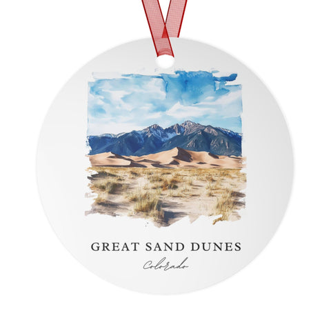 Great Sand Dunes Ornament: Unique Colorado Sand Dunes Souvenir, Alamosa Xmas Decor, and Authentic Alamosa CO Gift