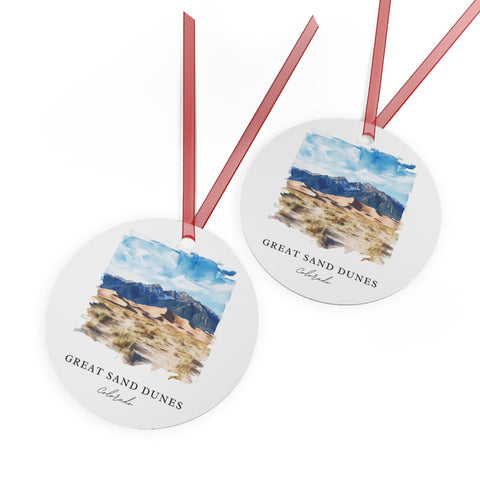 Great Sand Dunes Ornament: Unique Colorado Sand Dunes Souvenir, Alamosa Xmas Decor, and Authentic Alamosa CO Gift