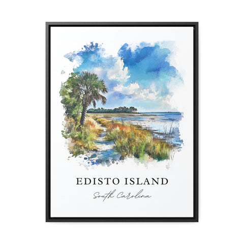 Edisto Island Wall Art, Edisto SC Print, Sea Islands Watercolor Art, Charleston County Gift, Travel Print, Travel Poster, Housewarming Gift