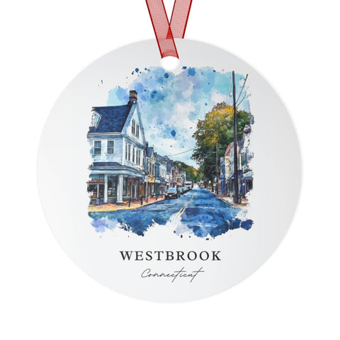 Westbrook CT Ornament: Unique Westbrook Souvenir, Westbrook Xmas Decor, and Authentic Middlesex County CT Gift