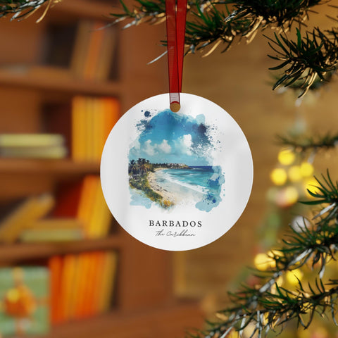 Barbados Ornament: Unique Barbados Souvenir, Barbados Xmas Decor, and Authentic Barbados Christmas Gift