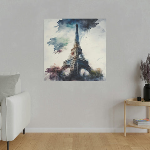 Eiffel Tower in a Splash: Vibrant Canvas Art Print