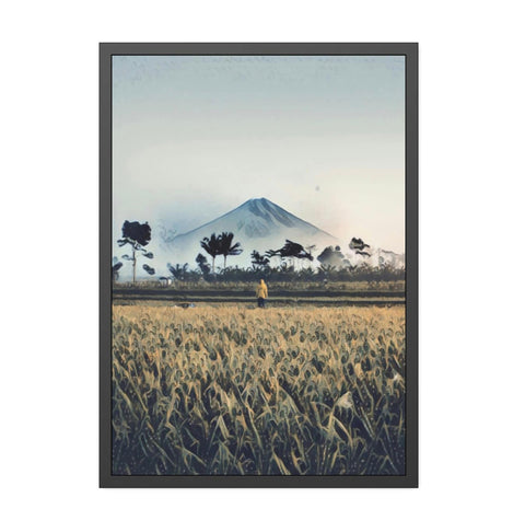 Mount Semeru: High Quality Framed Artificial Painting of the Iconic Indonesian Volcano