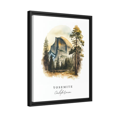 Yosemite traditional travel art - California, Yosemite poster, Wedding gift, Birthday present, Custom Text, Personalised Gift