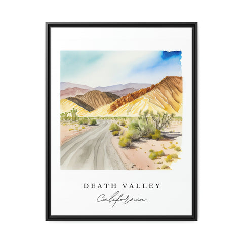 Death Valley traditional travel art - California, Death Valley poster, Wedding gift, Birthday present, Custom Text, Personalised Gift