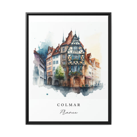 Colmar traditional travel art - France's Little Venice, Colmar poster, Wedding gift, Birthday present, Custom Text, Personalised Gift