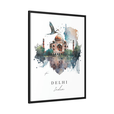 Delhi traditional travel art - India, Delhi poster, Wedding gift, Birthday present, Custom Text, Personalised Gift