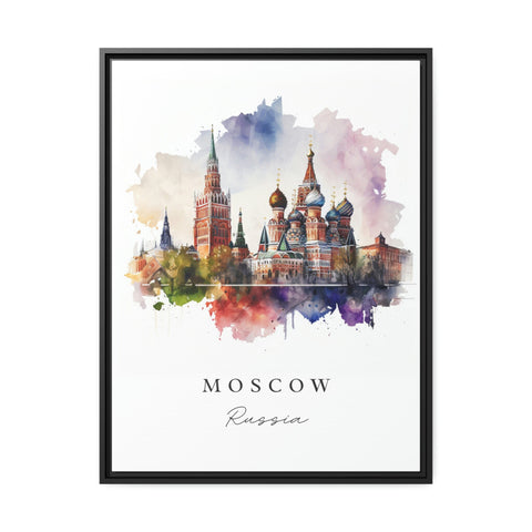 Moscow traditional travel art - Russia, Moscow poster, Wedding gift, Birthday present, Custom Text, Personalised Gift