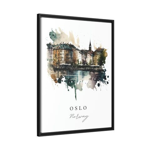 Oslo traditional travel art - Norway, Oslo poster, Wedding gift, Birthday present, Custom Text, Personalised Gift