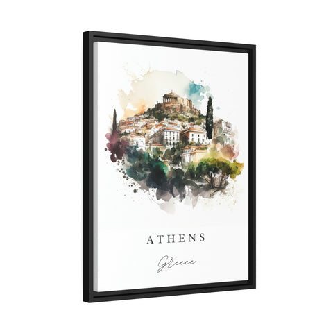 Athens traditional travel art - Greece, Athens poster, Wedding gift, Birthday present, Custom Text, Personalised Gift