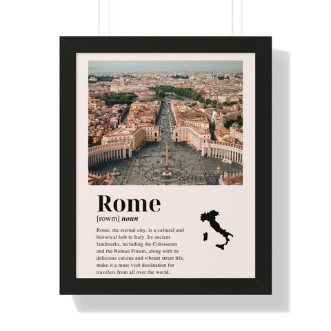 Rome traditional travel art - Italy, Rome poster, Wedding gift, Birthday present, Custom Text, Personalised Gift