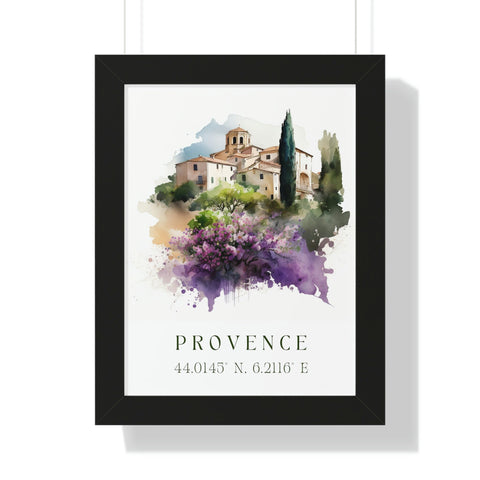 Provence traditional travel art - France, Provence poster, Wedding gift, Birthday present, Custom Text, Personalised Gift