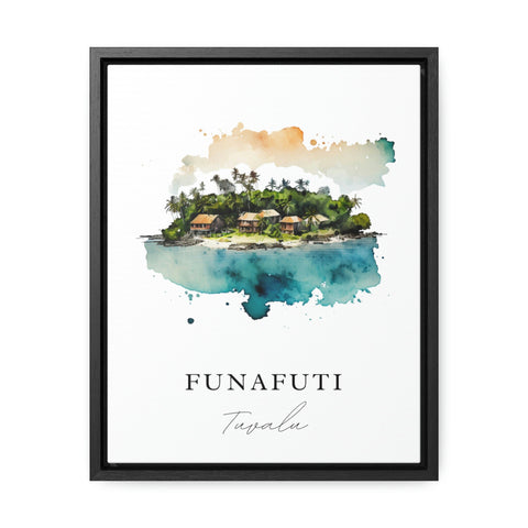 Funafuti traditional travel art - Tuvalu, Funafuti poster, Wedding gift, Birthday present, Custom Text, Personalised Gift