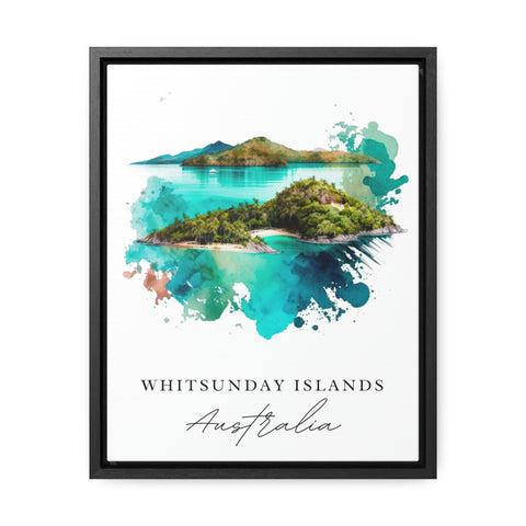Whitsunday traditional travel art - Australia, Whitsunday poster, Wedding gift, Birthday present, Custom Text, Personalised Gift