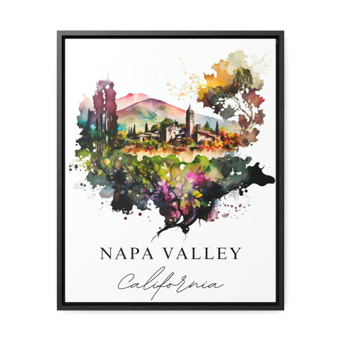 Napa Valley traditional travel art - California, Napa Valley poster, Wedding gift, Birthday present, Custom Text, Personalised Gift