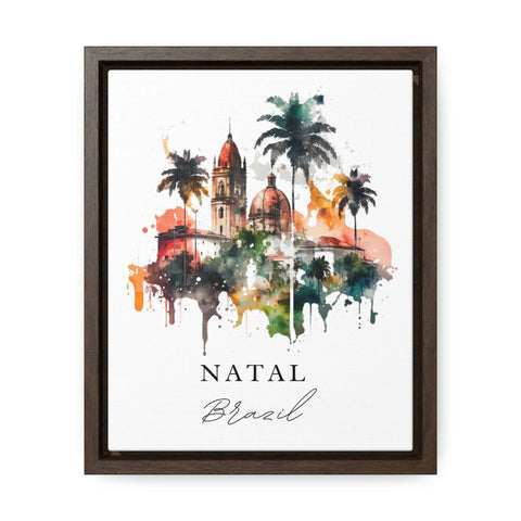 Natal traditional travel art - Brazil, Natal poster, Wedding gift, Birthday present, Custom Text, Personalised Gift
