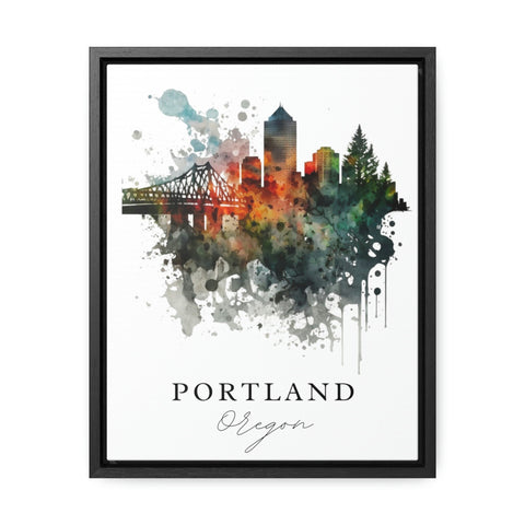 Portland traditional travel art - Oregon, Portland poster, Wedding gift, Birthday present, Custom Text, Personalised Gift