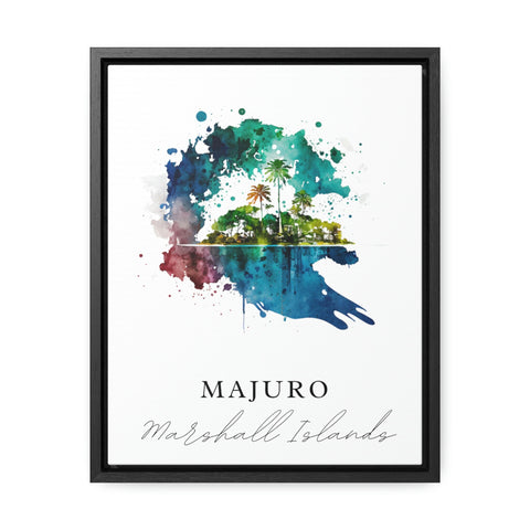 Majuro traditional travel art - Marshall Islands, Majuro poster, Wedding gift, Birthday present, Custom Text, Personalised Gift