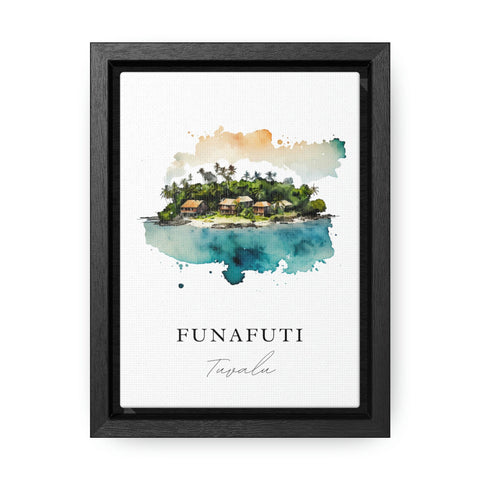 Funafuti traditional travel art - Tuvalu, Funafuti poster, Wedding gift, Birthday present, Custom Text, Personalised Gift