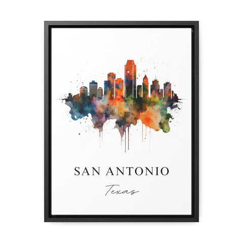San Antonio traditional travel art - Texas, San Antonio poster, Wedding gift, Birthday present, Custom Text, Personalised Gift