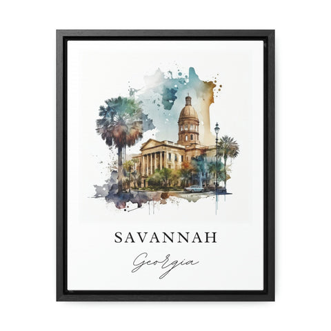 Savannah traditional travel art - Georgia, Savannah poster, Wedding gift, Birthday present, Custom Text, Personalised Gift