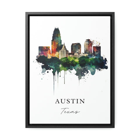 Austin traditional travel art - Texas, Austin poster, Wedding gift, Birthday present, Custom Text, Personalised Gift
