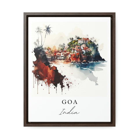 Goa traditional travel art - India, Goa poster, Wedding gift, Birthday present, Custom Text, Personalised Gift
